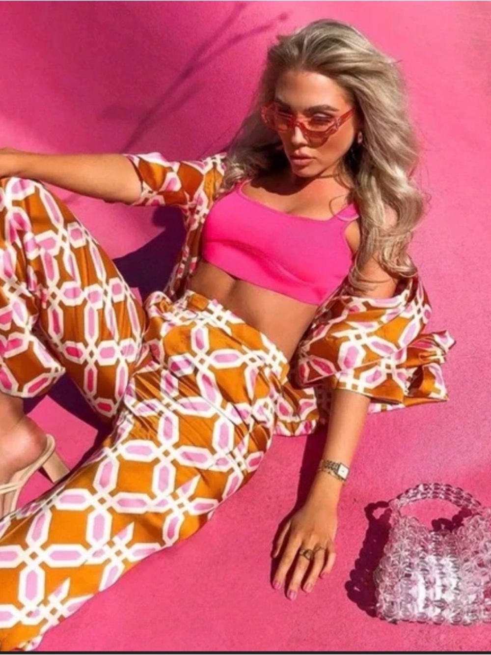 Retro Geometric shirt & Pants Set